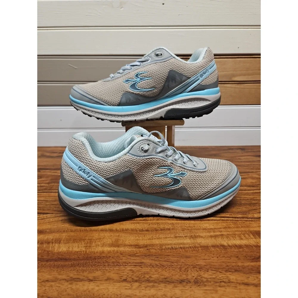 Gdefy‎ Womens Comfort Fit Gravity Defyer Gray/Blue Athletic Shoe Sz 11